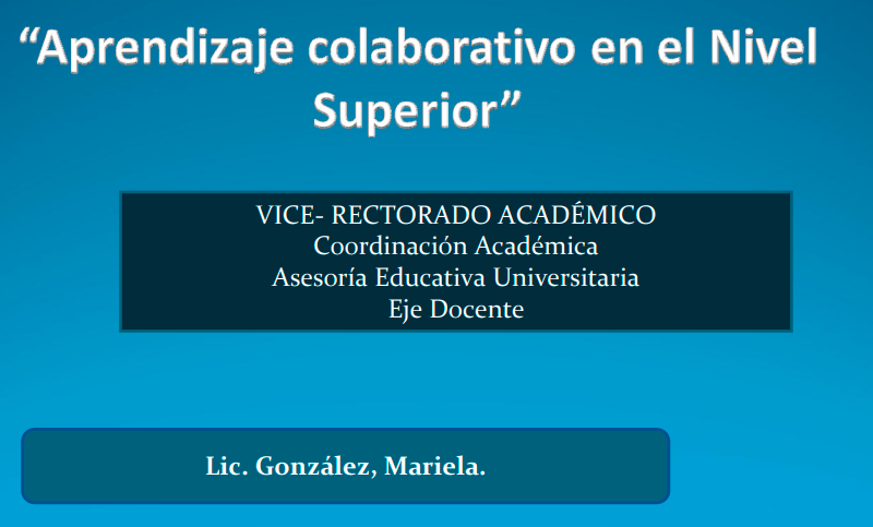 Aprendizaje colaborativo